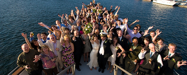 foto boda en alta mar